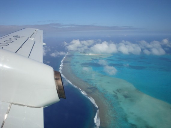 Flying Over Aitutaki