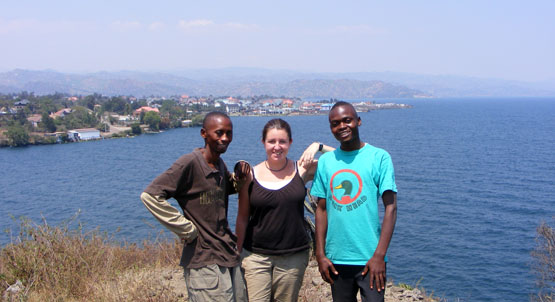 Kirsty visiting the DR Congo. 