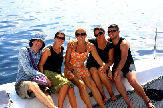 Bloggers on a catamaran snorkelling trip in Bocas del Toro Bloggers on a catamaran snorkelling trip in Bocas del Toro