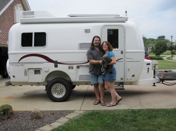 Chris & Cherie & Kiki from Technomadia with RV Chris & Cherie & Kiki from Technomadia with RV