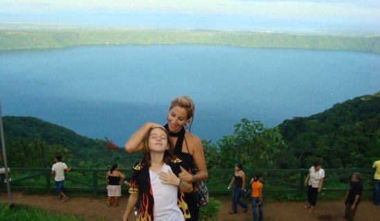 Lainie and Miro at Laguna Apoyo, Nicaragua