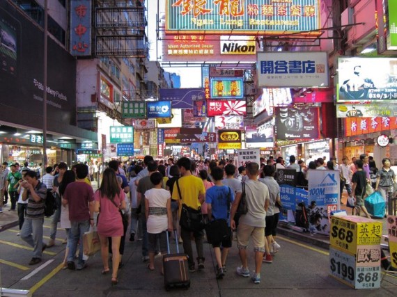 Mong Kok at night, Hong Kong