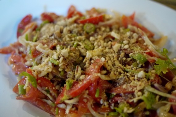 Burmese Tomato Salad in Chiang Mai Burmese Tomato Salad in Chiang Mai