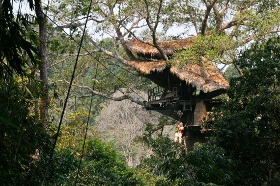 Gibbon Experience treehouse, Laos Gibbon Experience treehouse, Laos