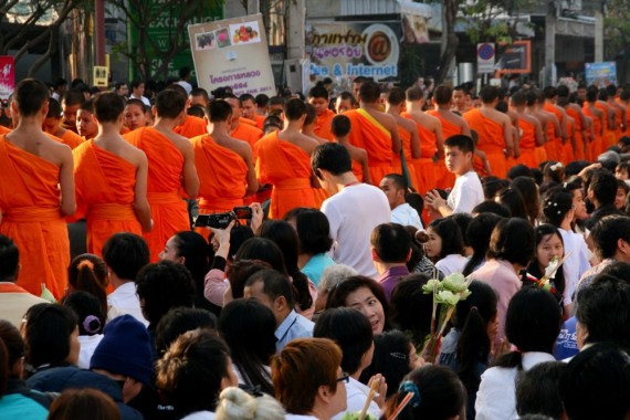 12600 monks procession, Chiang Mai