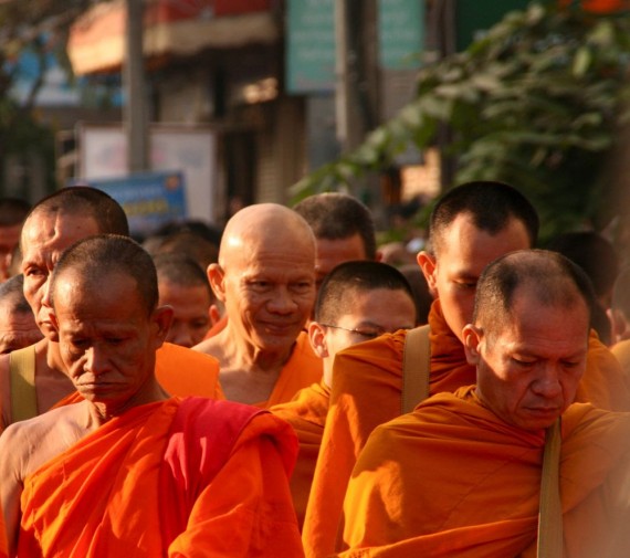 smiling monk, Chiang Mai