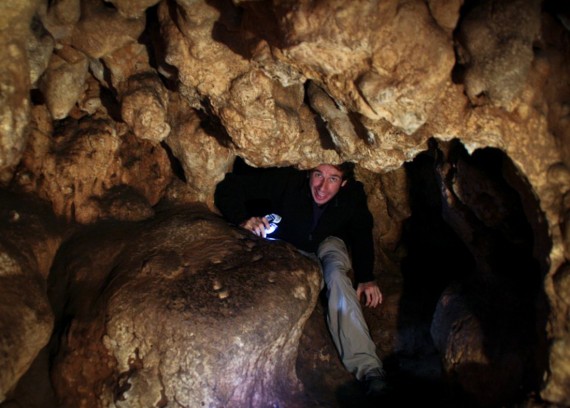 Simon in Chiang Dao caves Simon in Chiang Dao caves