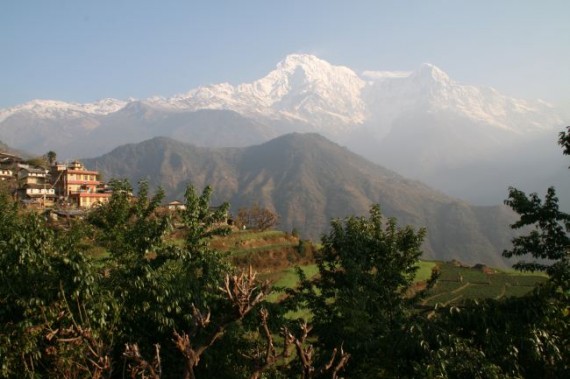 Himalaya view from Ghandruk, Nepal Himalaya view from Ghandruk, Nepal