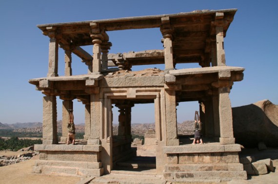 Yoga at Hampi, India Yoga at Hampi, India