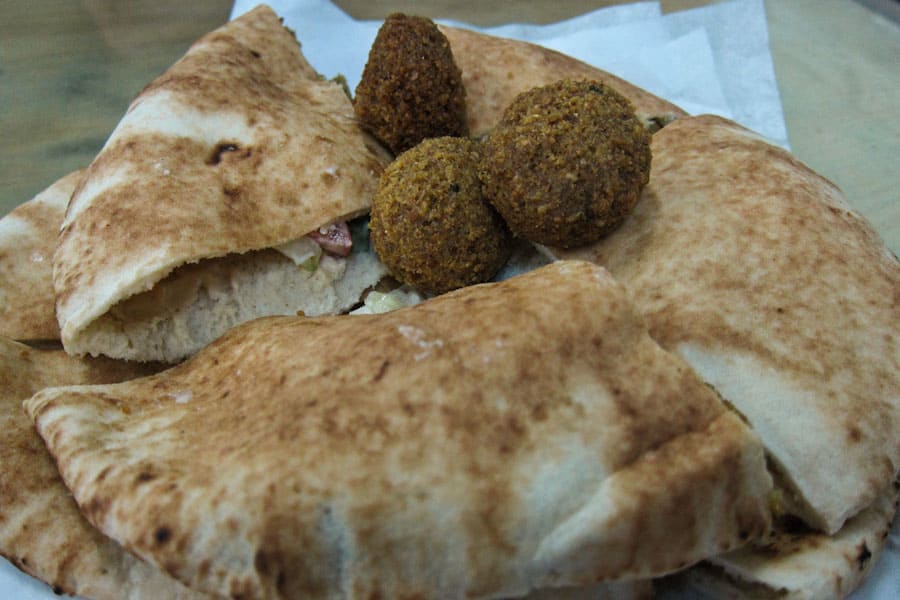 Falafel sandwich, Jordan