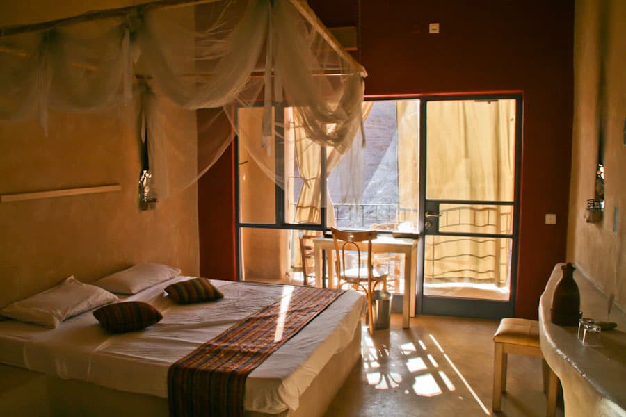 Our deluxe room at Feynan Ecolodge