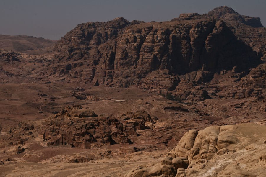 Our first glimpse of Petra, Jordan