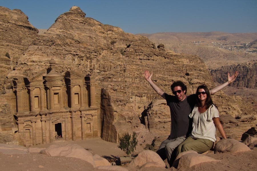 Us at the Monastery viewpoint, Petra