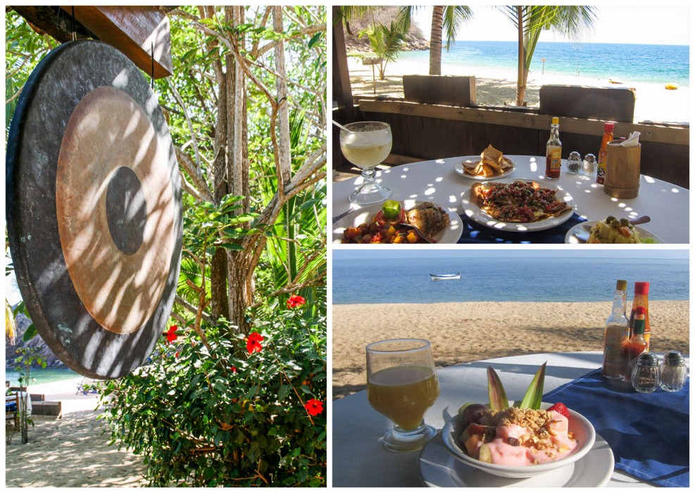 Majahuitas meal gong, lunch & breakfast on the beach
