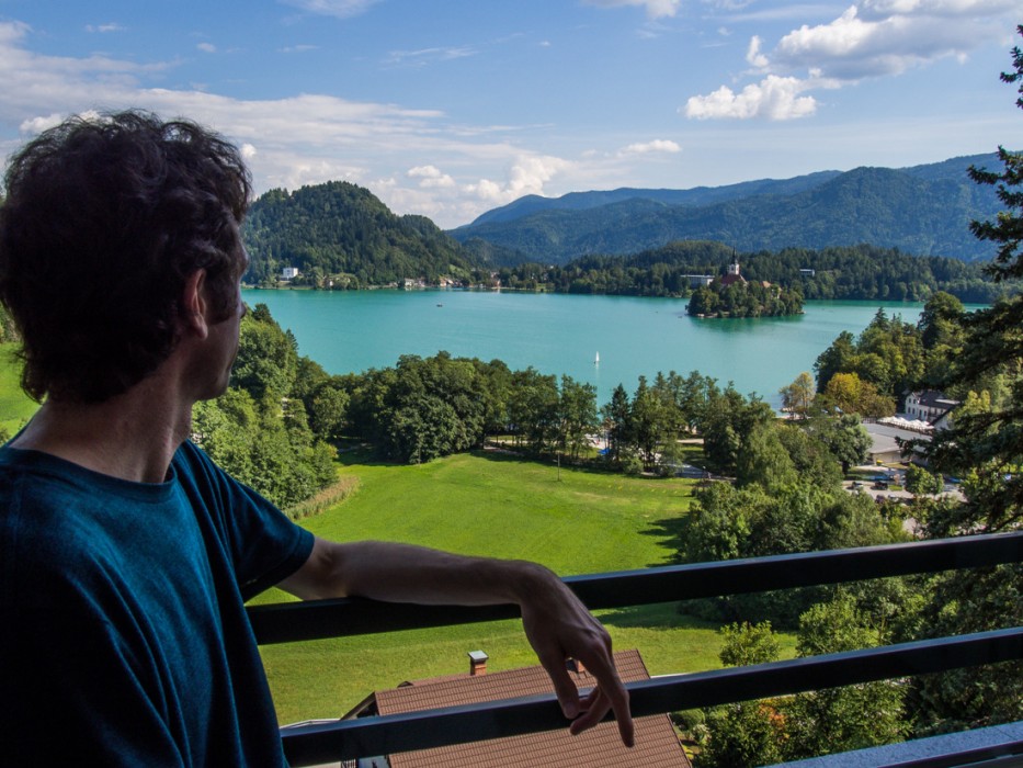 View of Lake Bled from Hotel Triglav