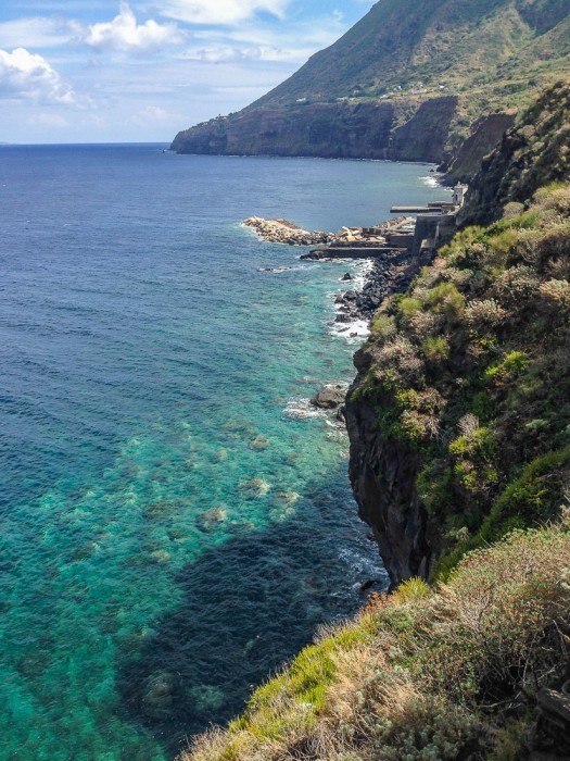 Malfa's coastline, Salina