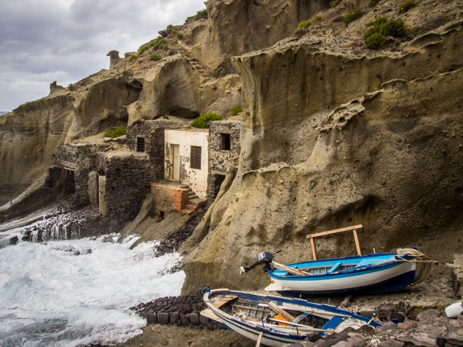 Fishing village, Pollara, Salina