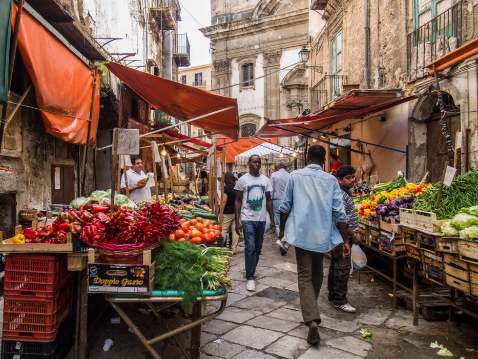 Ballaro market, Palermo, Western Sicily, Italy