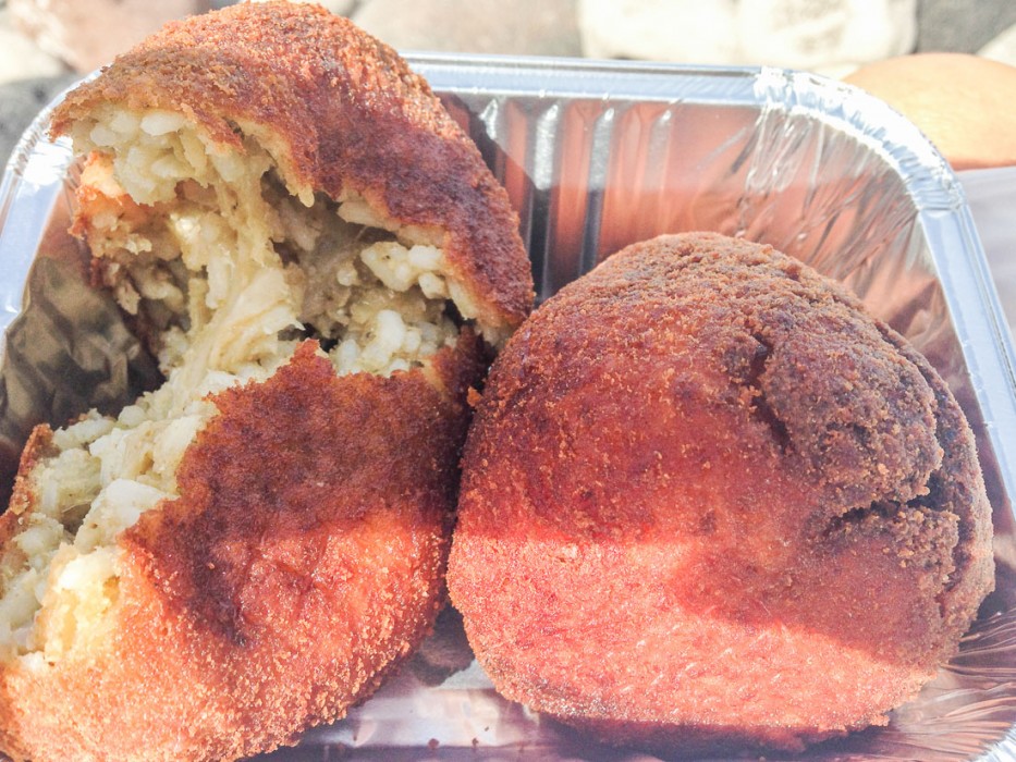 Arancini, a famous sicilian snack, Italy