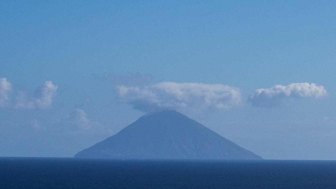 Stromboli view from Salina