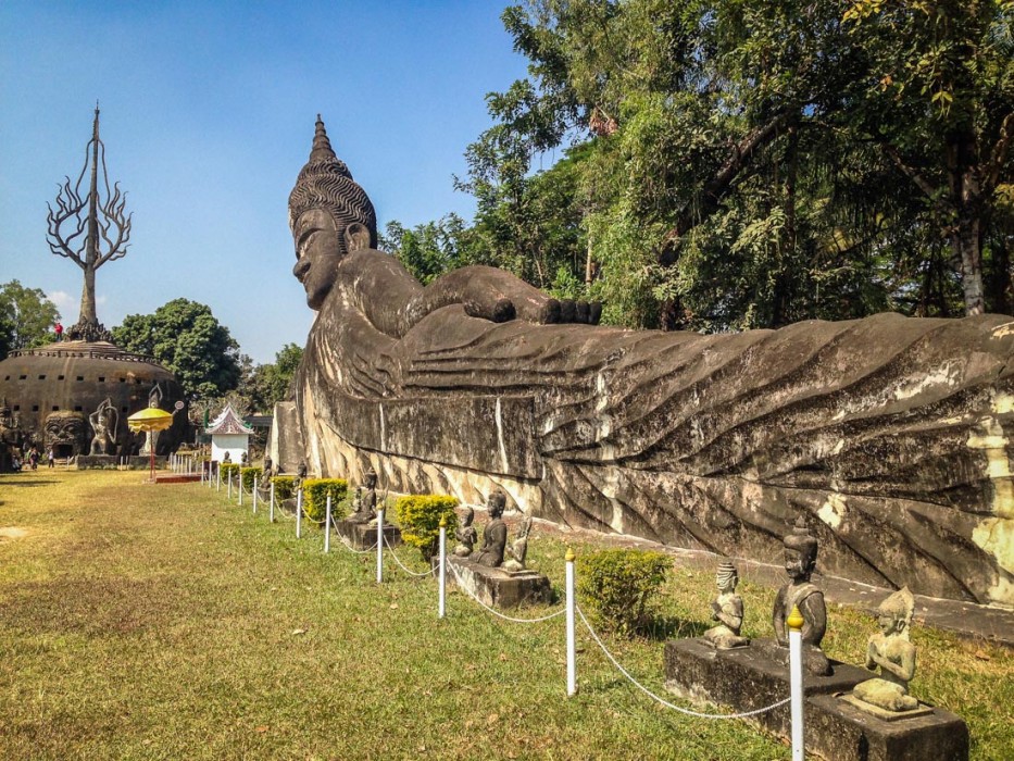 Reclining Buddha at Buddha Park, Vientiane, Laos