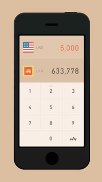 Screenshot of the iOS app Currency's interface