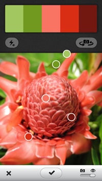 Screenshot of the iOS app Kuler's interface
