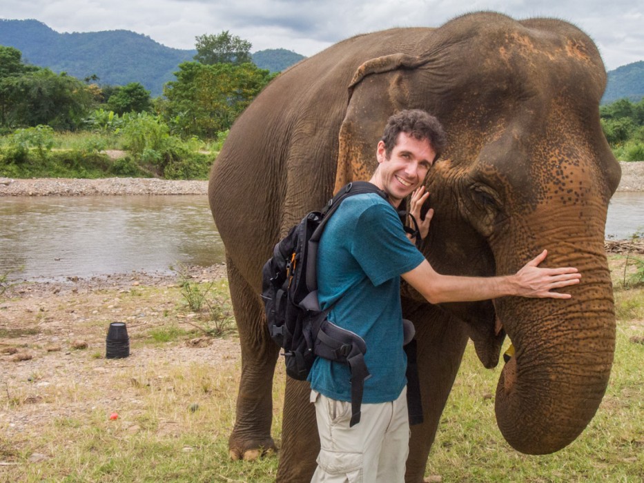 Simon at the Elephant Nature Park, Chiang Mai, Thailand