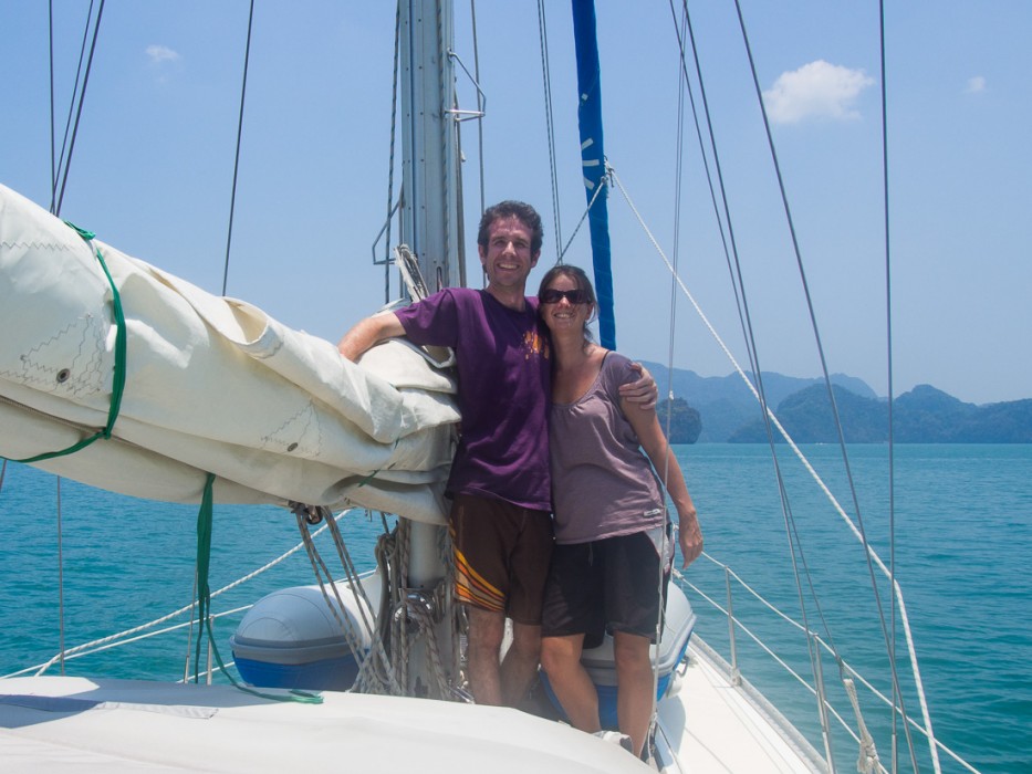 Erin and Simon on Kay Sira, Langkawi Sailing School