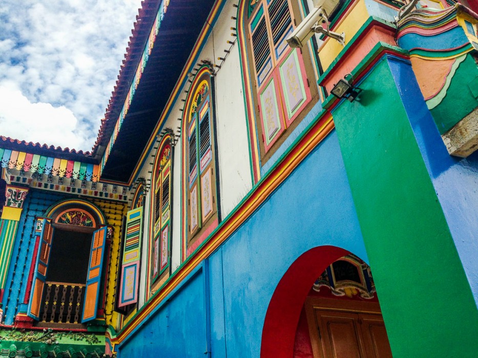 Colourful building in Little India, Singapore