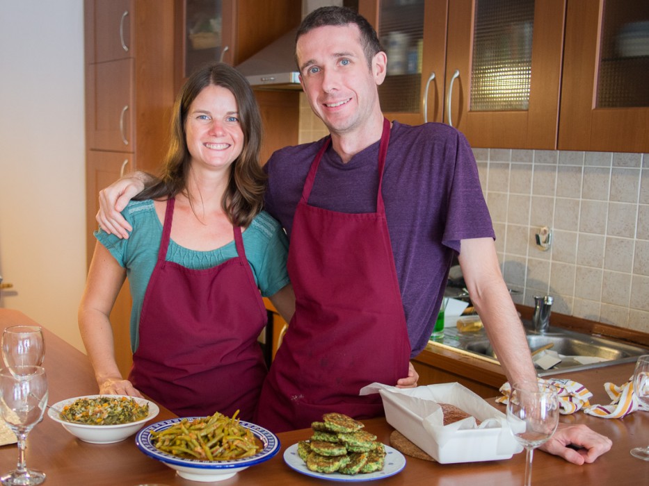 Erin and Simon and Delicious Istanbul cooking class