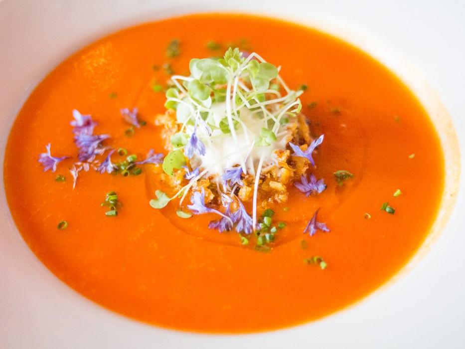 Non vegan heirloom pepper soup at Natural Selection