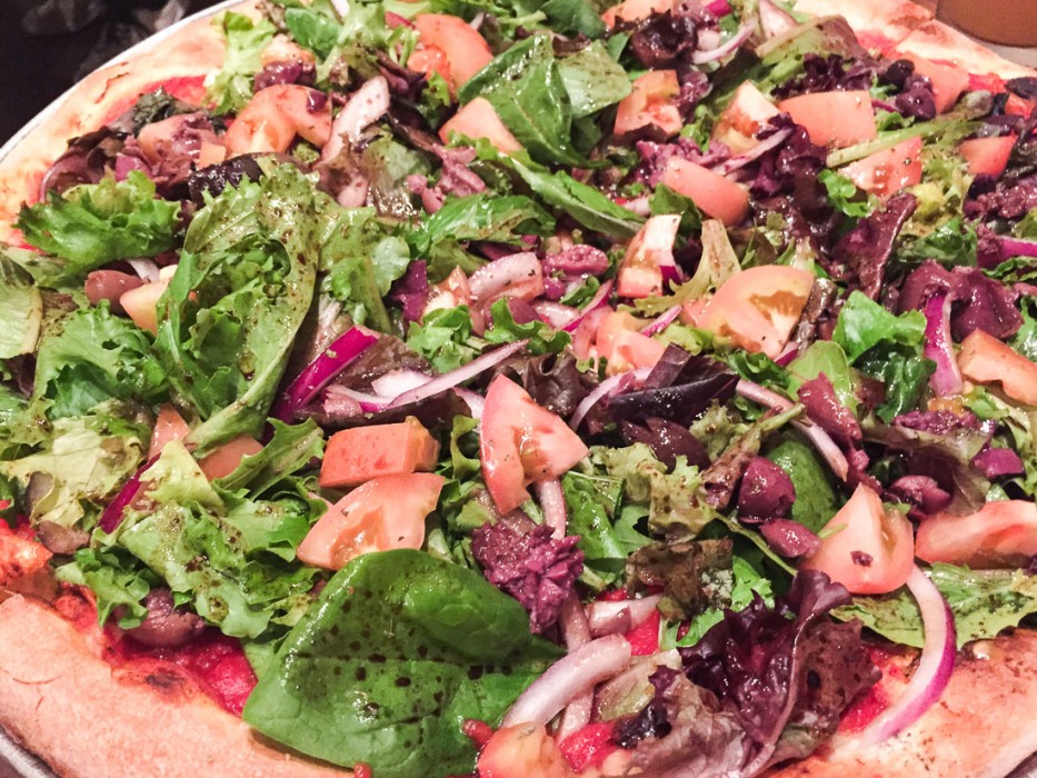 Vegan San Diego: Salad pie at Pizzeria Luigi