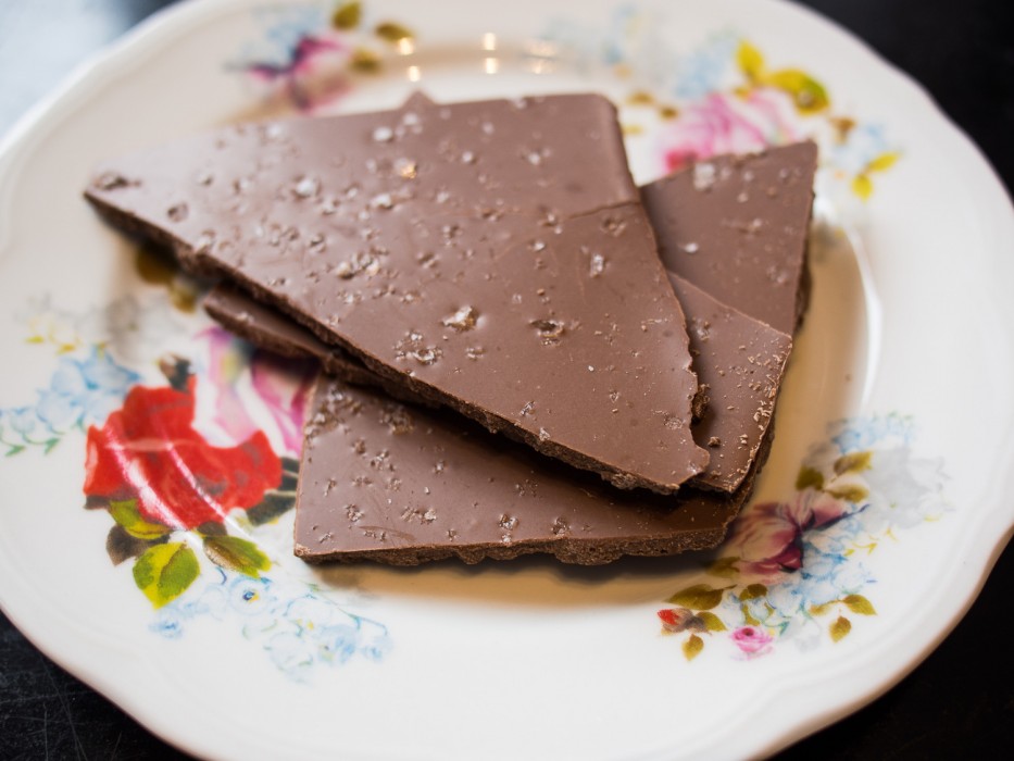 Sea salt chocolate at Petris Chocolate Room on our food tour with Happy Guide Helsinki