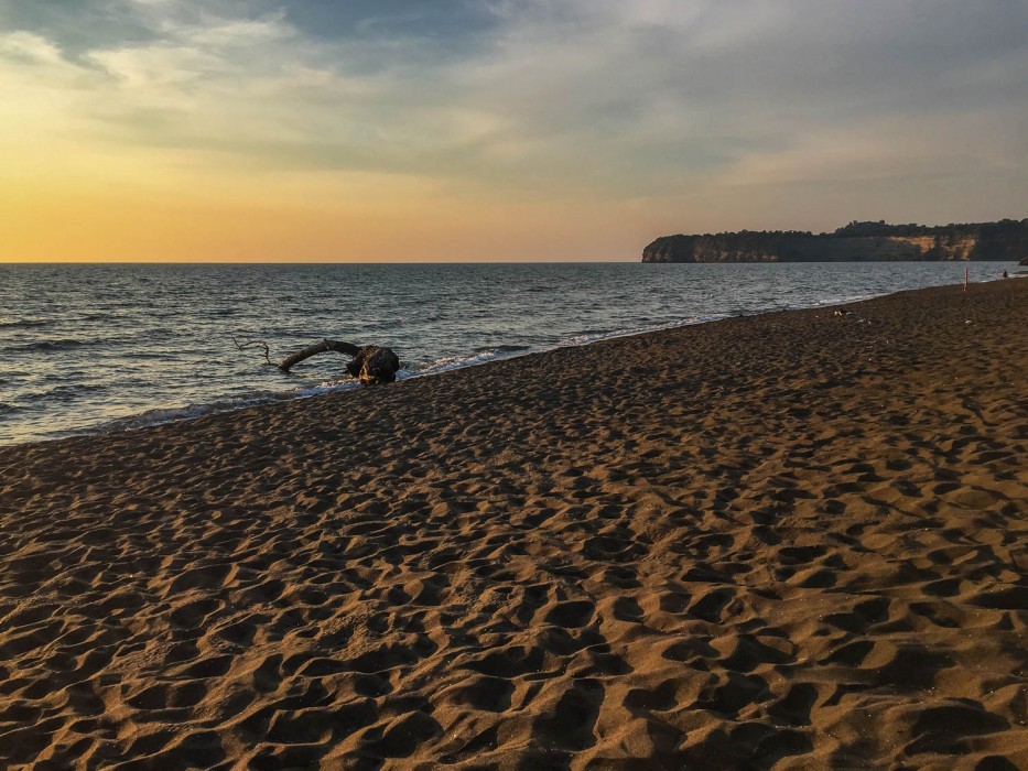 Ciraccio beach at sunset, Procida island, Italy