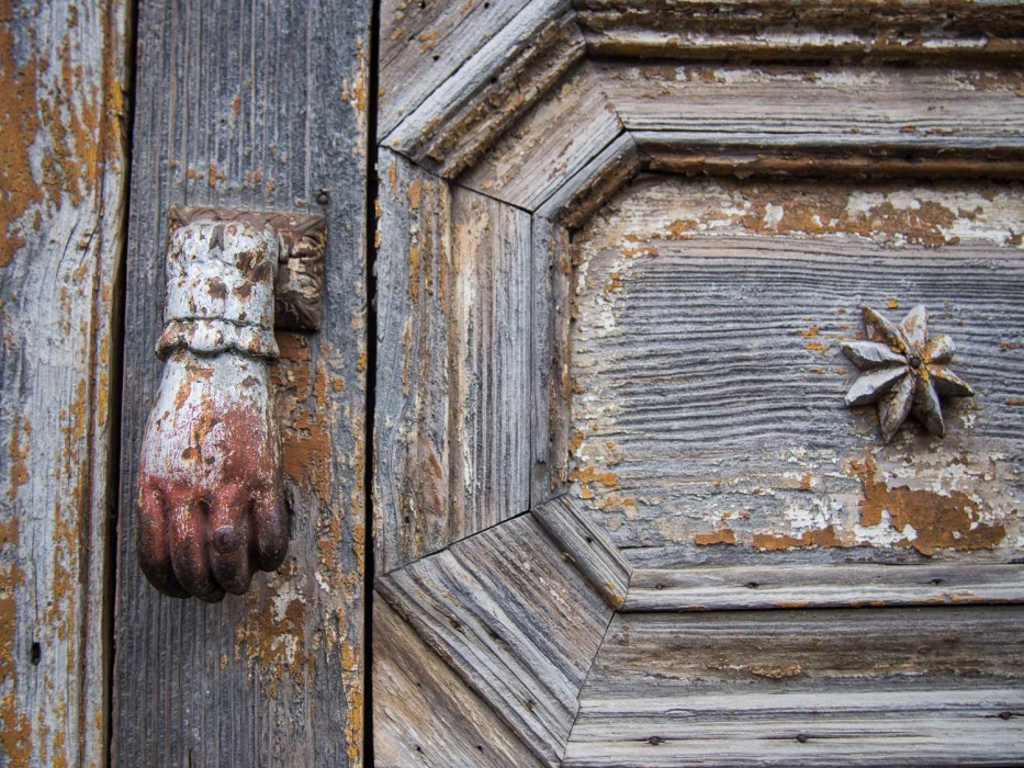 Carvings on a Procida Island door