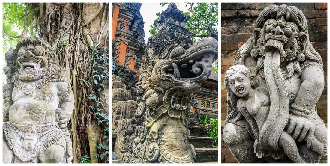 Balinese temple statues