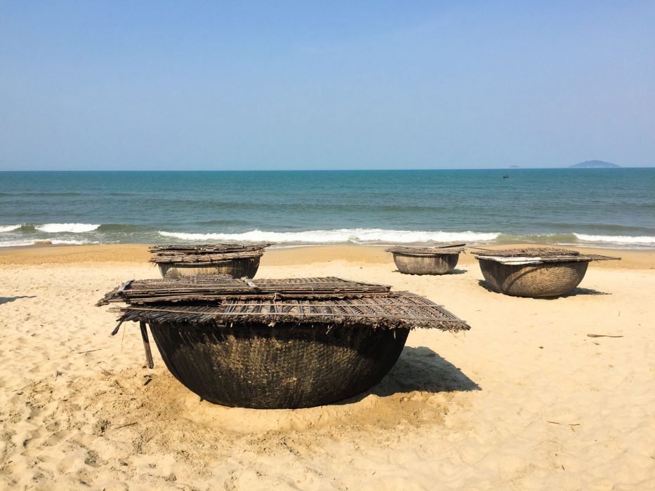 Basket boats on An Bang Beach, Hoi An