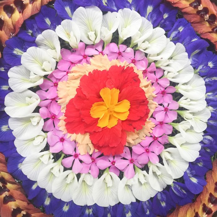 Flower art at Reethi Beach Resort spa