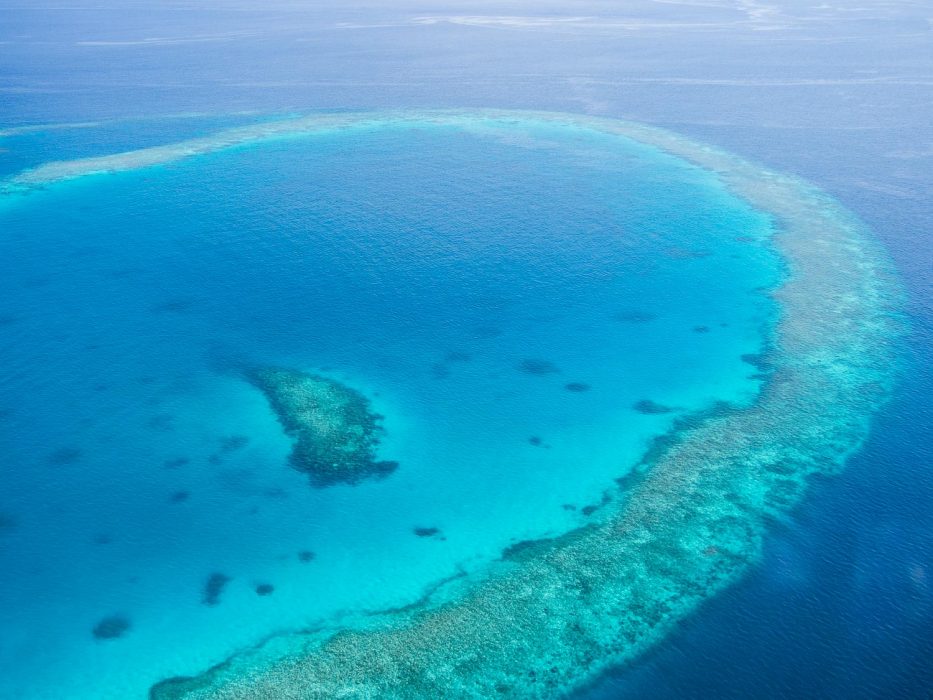 View from a seaplane, Maldives
