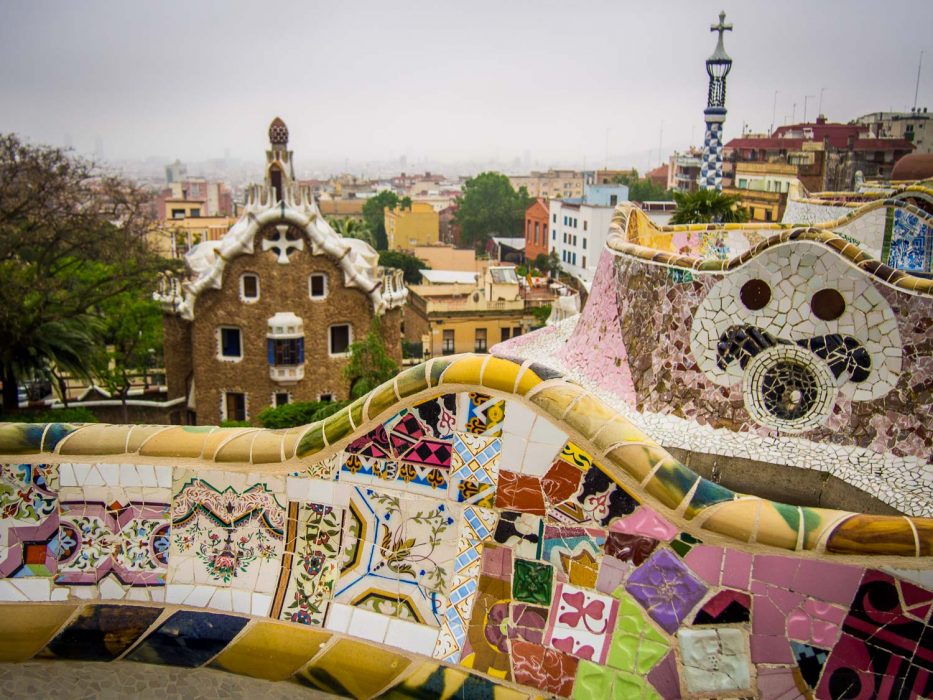 Park Guell in Gracia, Barcelona, Spain