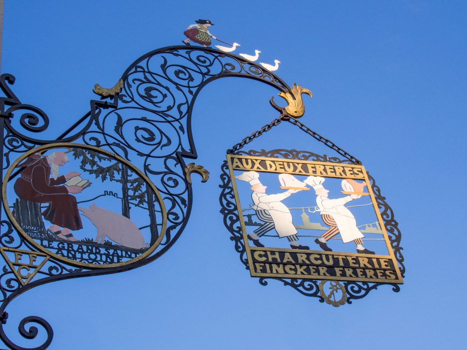 Colmar wrought iron sign