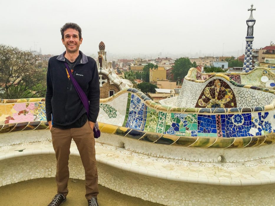 Bluffs At Park Guell in Barcelona, Spain