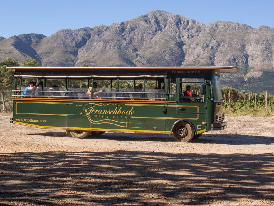 Franschhoek wine tram review - The bus at La Bri winery