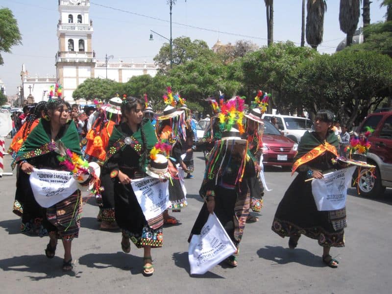 Parade in Sucre Plaza
