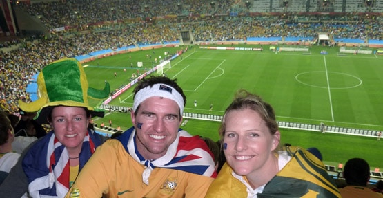 Kirsty at the World Cup 2010