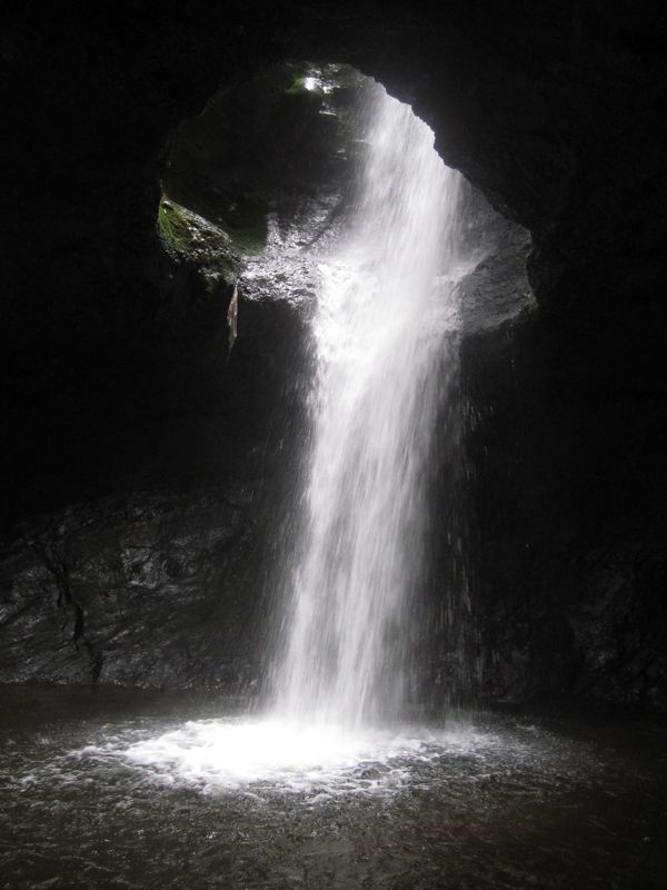 La Cueva del Espendor waterfall in Jardin, Colombia