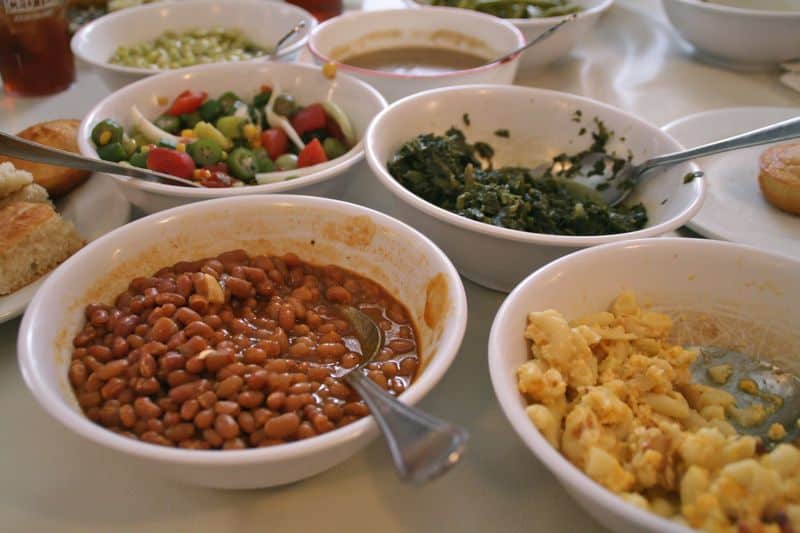 Delicious veggies at Mrs Wilkes' Dining Room, Savannah