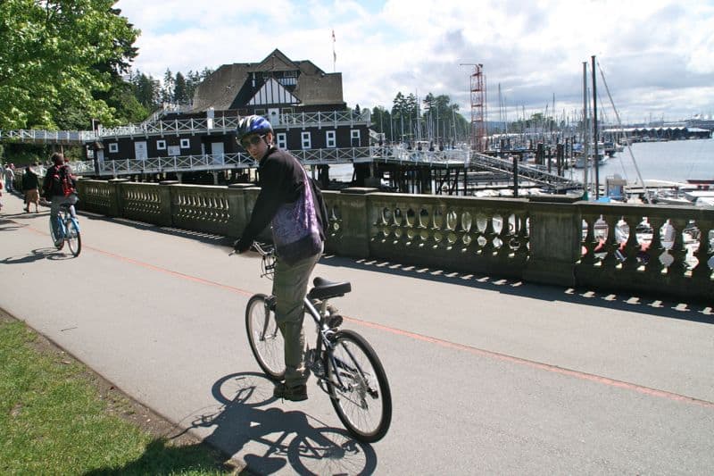 Cycling in Stanley Park