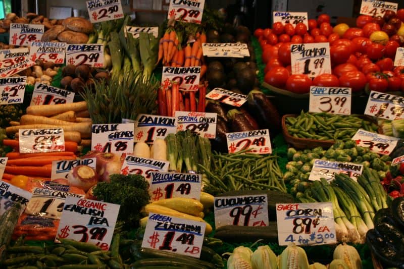 Pike Place Market vegetable stall